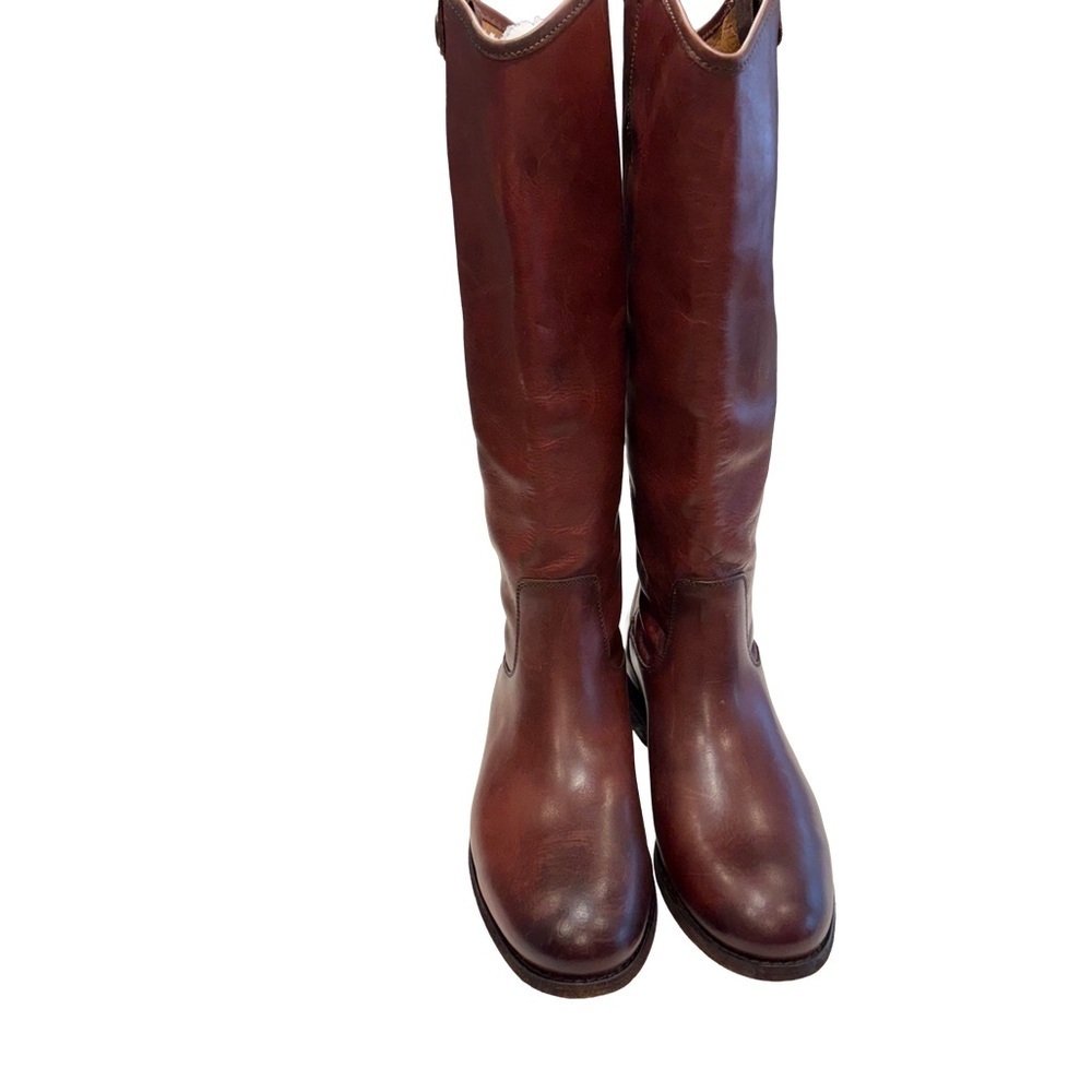 Frye Melissa Button 2 Tall Women’s Leather Boots Redwood Size 6.5 NEW - Picture 3 of 16